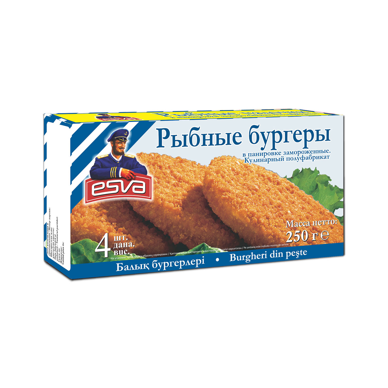 ESVA Burgeri de pește pane 250 g