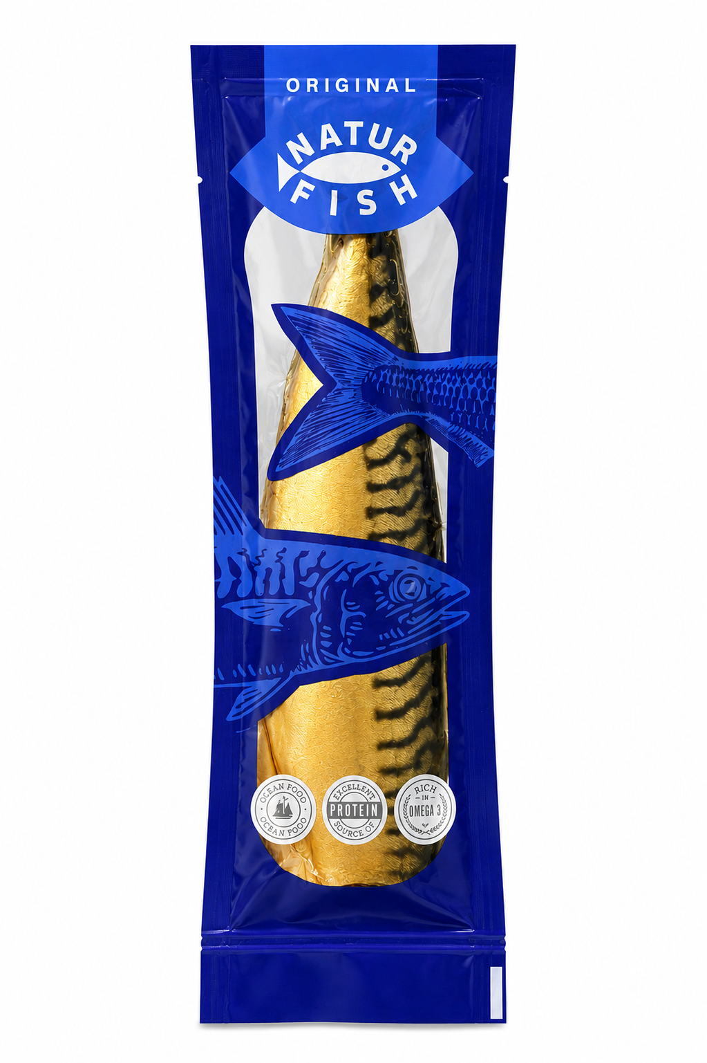 Macrou de atlantic afumat la rece, fără cap, 3 kg Natur Fish