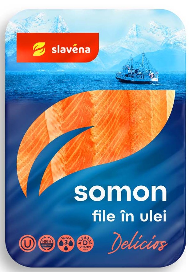 Somon bucăți în ulei 280g