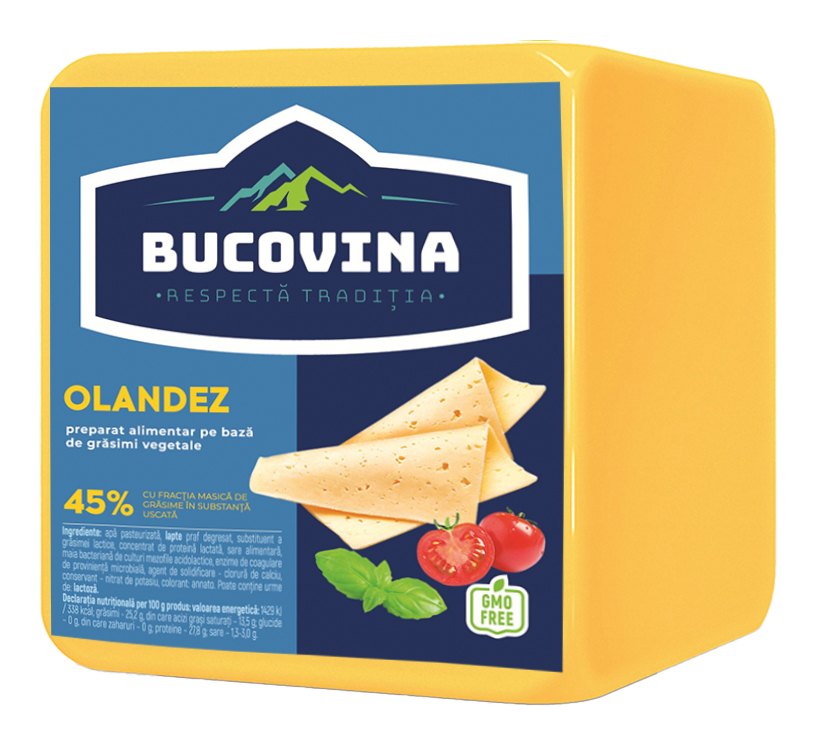 BUCOVINA Produs de cașcaval "Olandez" 45% ≈ 2,5 kg