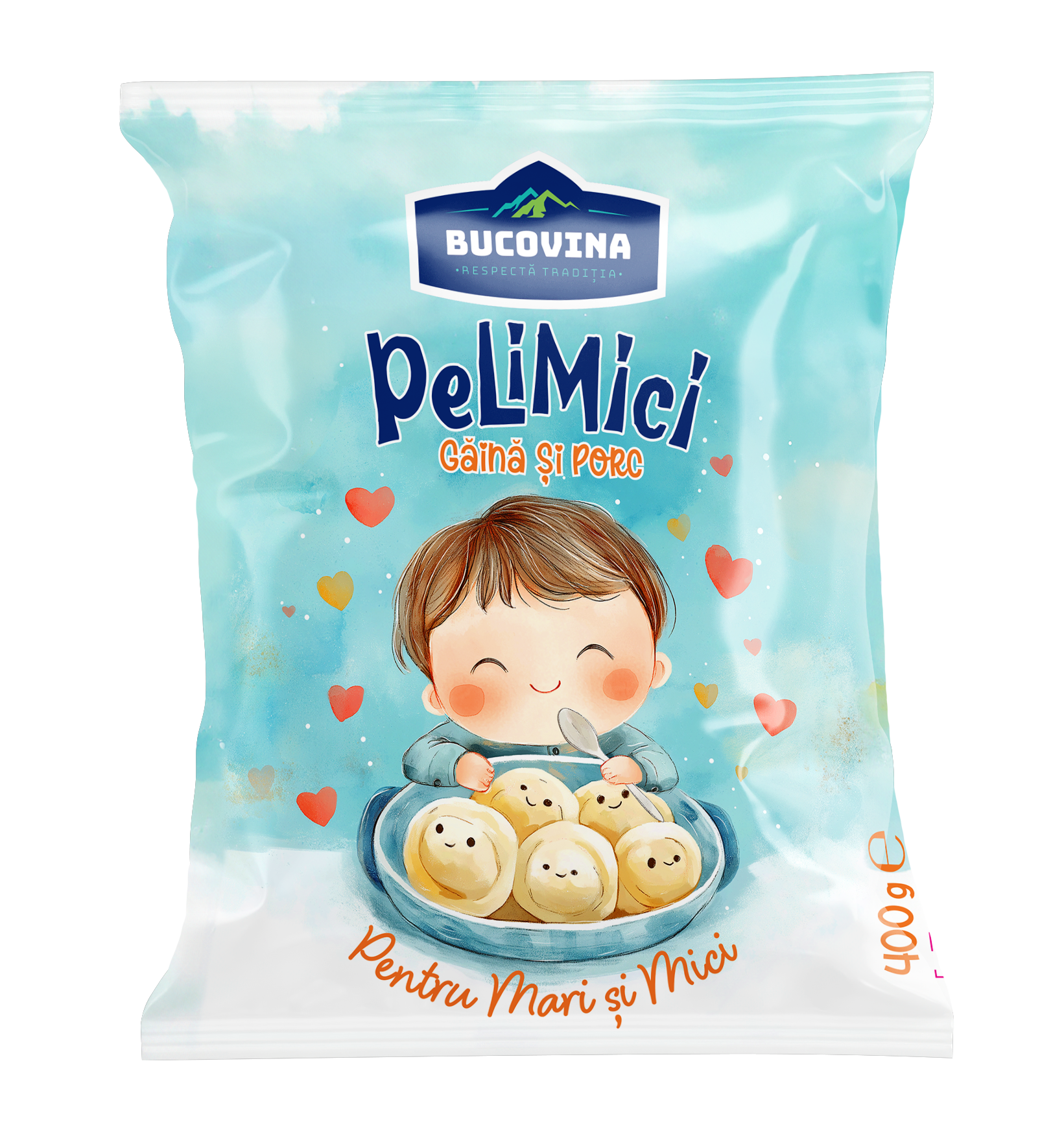 BUCOVINA Pelmeni PeliMici cu carne de găină si porc 400 g
