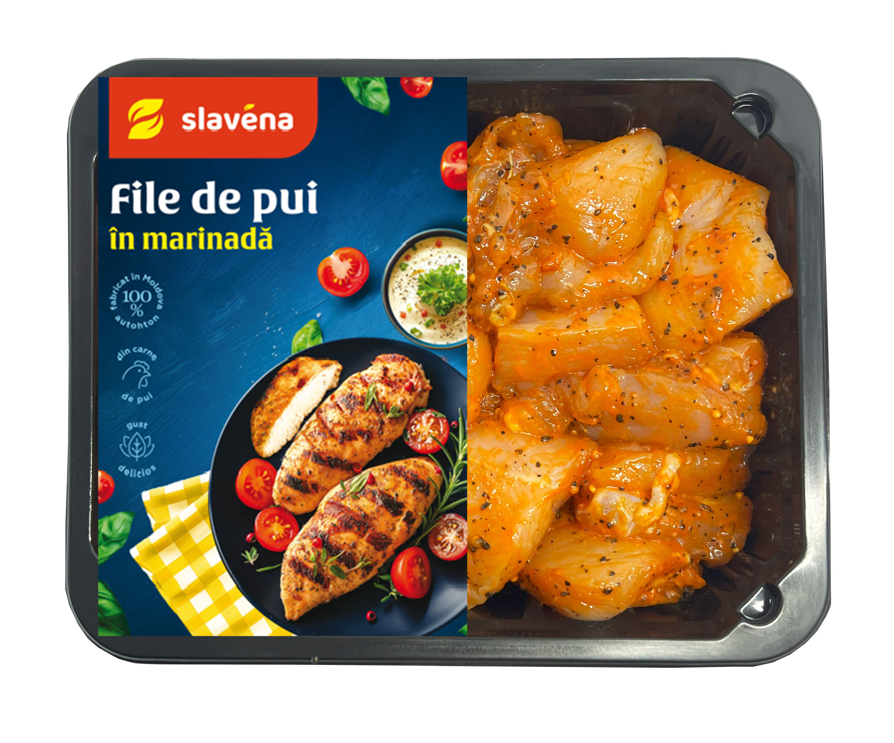 Frigaui din fileu de pui (în marinadă) congelata 1 kg
