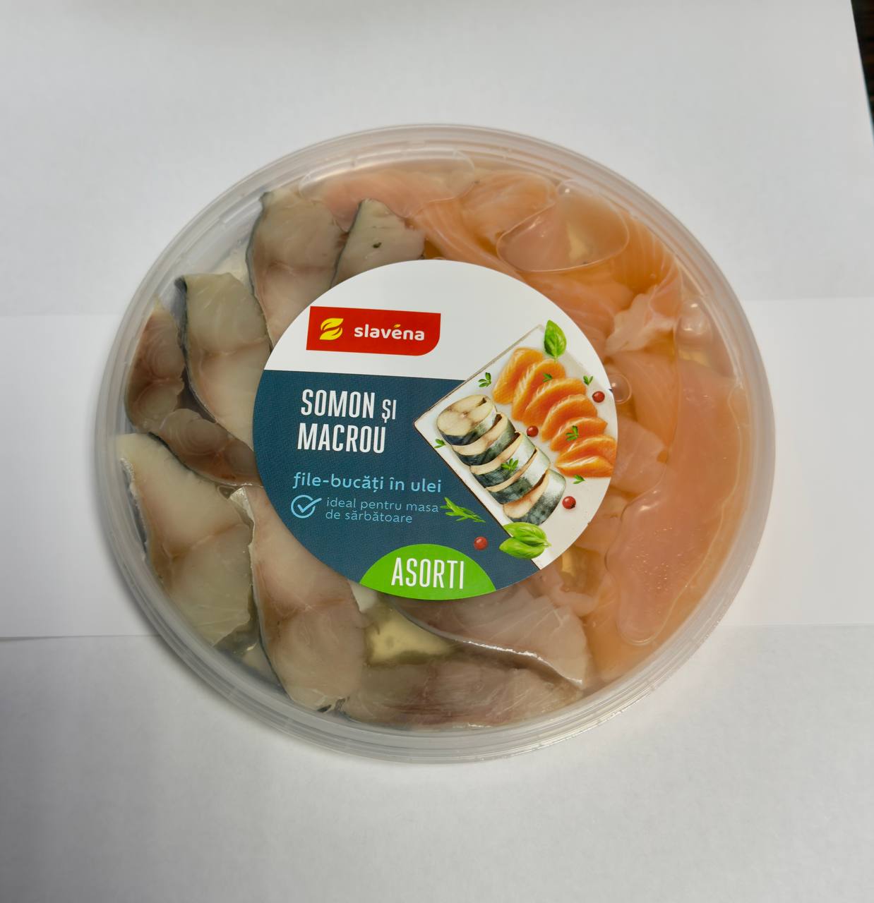 Asorti din somon și macrou în ulei 300 g