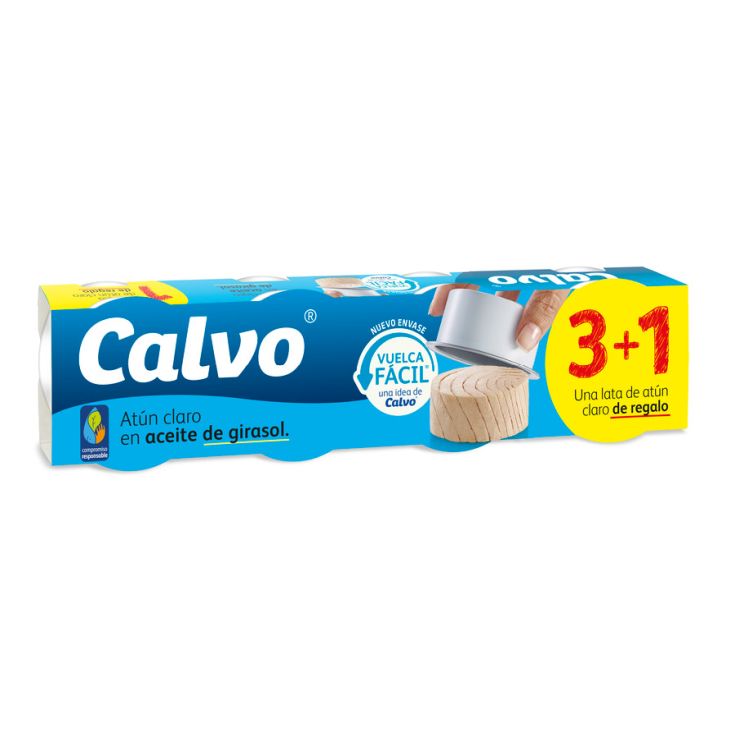 CALVO Ton in ulei 3+1x65g