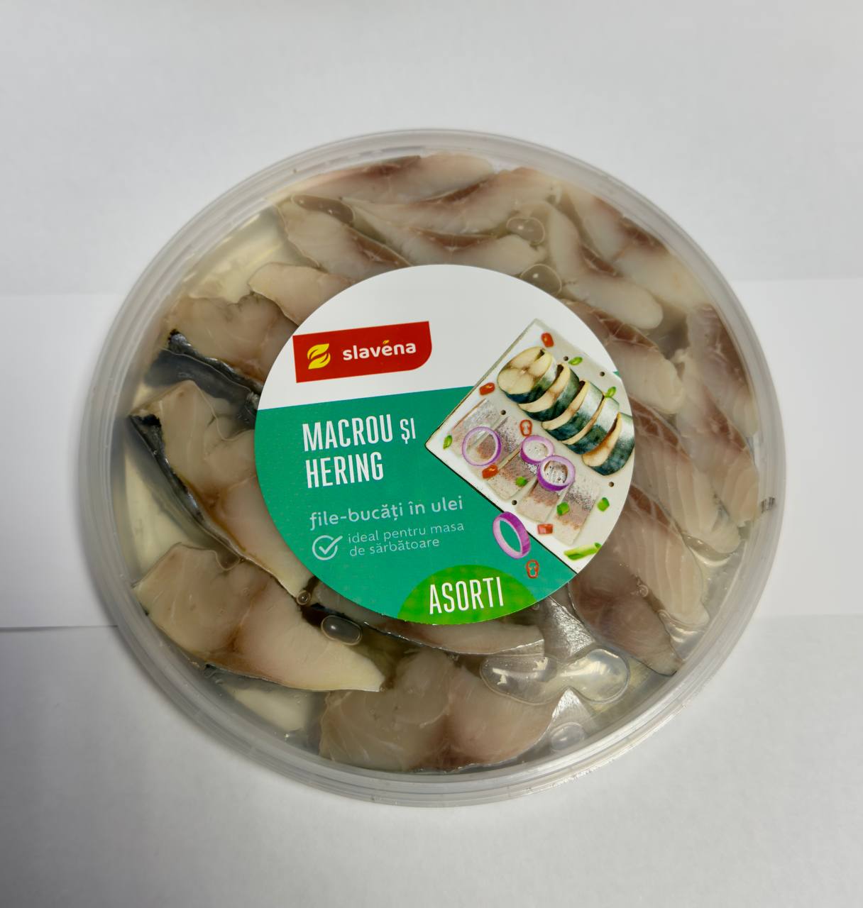 Asorti din macrou și hering în ulei 300 g