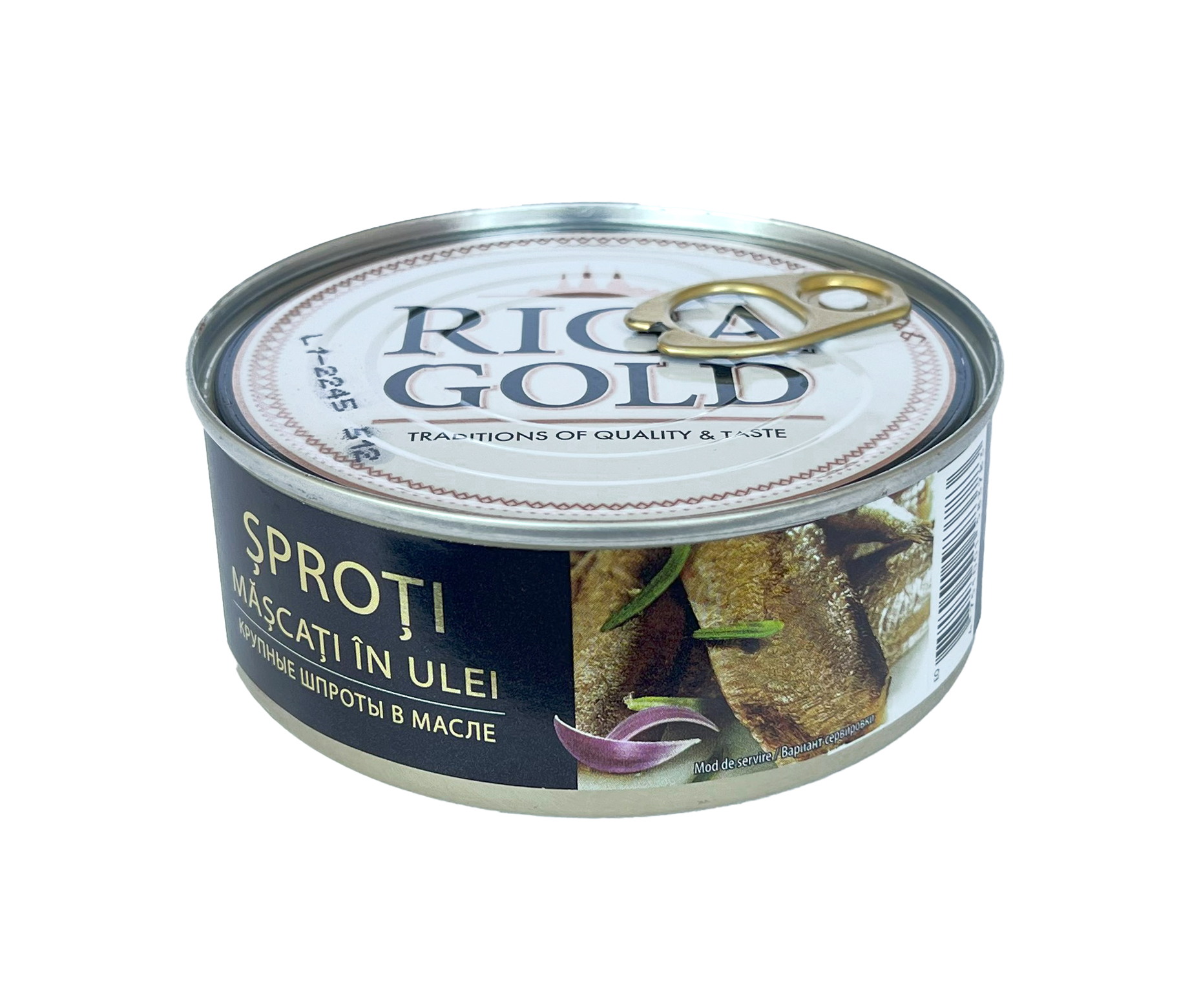 RIGA GOLD Şprot măşcat în ulei (cu cheie) 240 g