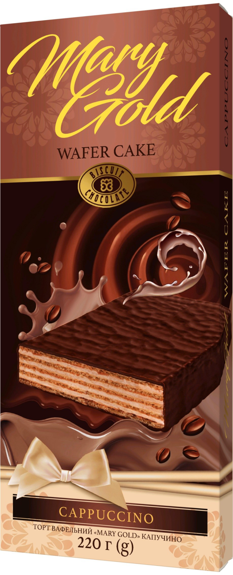 BISCUIT CHOCOLATE Tort de vafe "Mary Gold" cappuccino 220 g