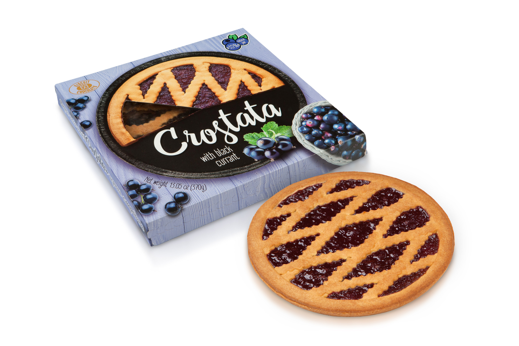 BISCUIT CHOCOLATE Tartă "CROSTATA" coacăza neagră 370 g