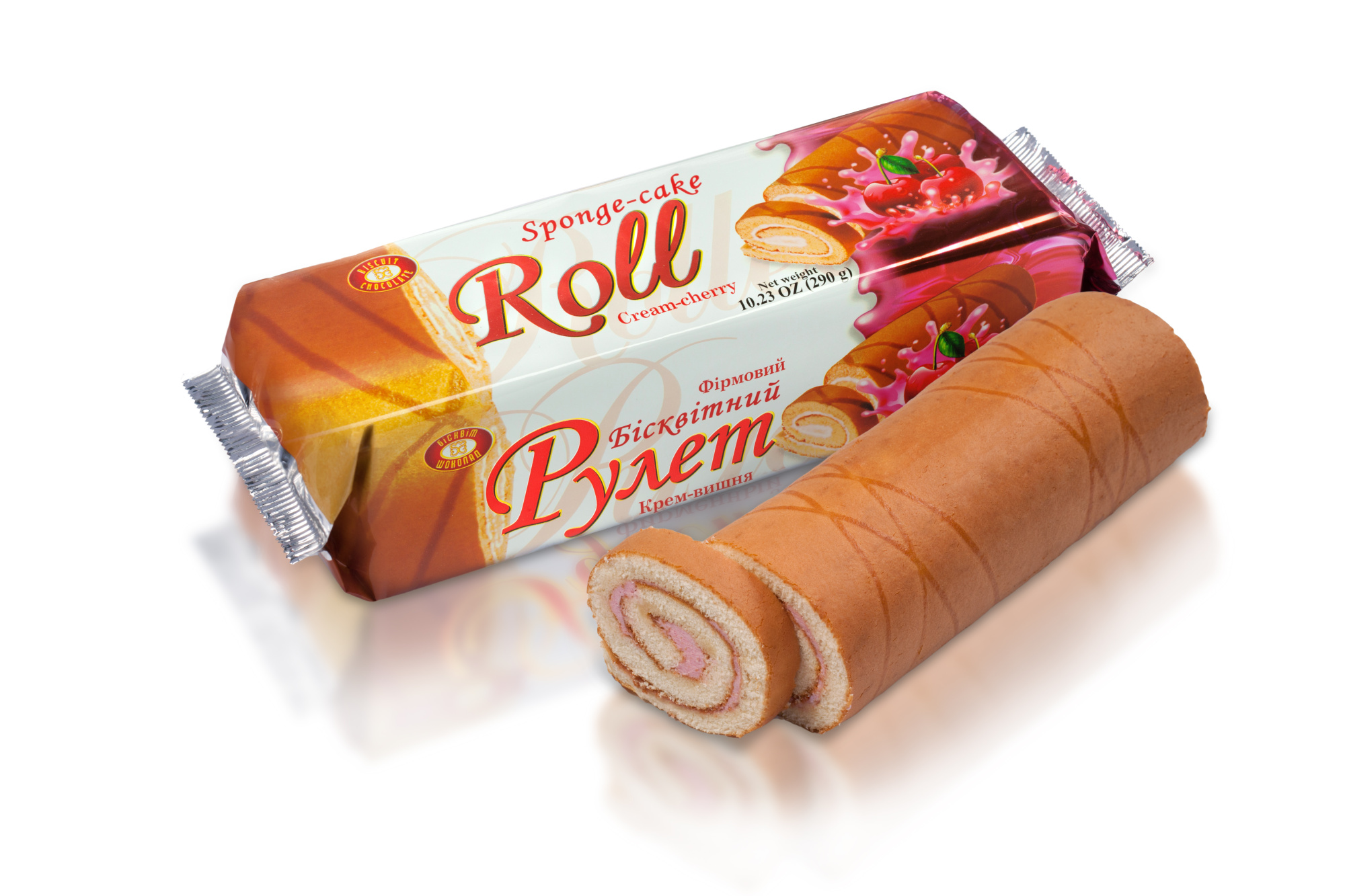 BISCUIT CHOCOLATE Ruladă "Roll" cremă-vișine 290 g
