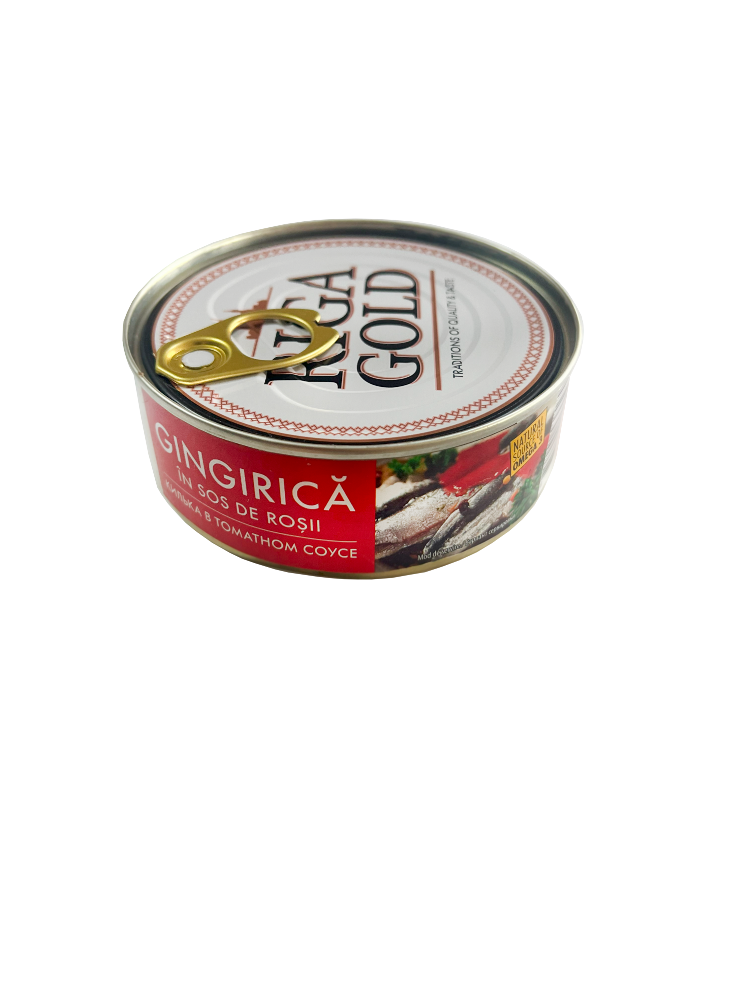 RIGA GOLD Gingirică în sos de roșii (cu cheie) 240 g