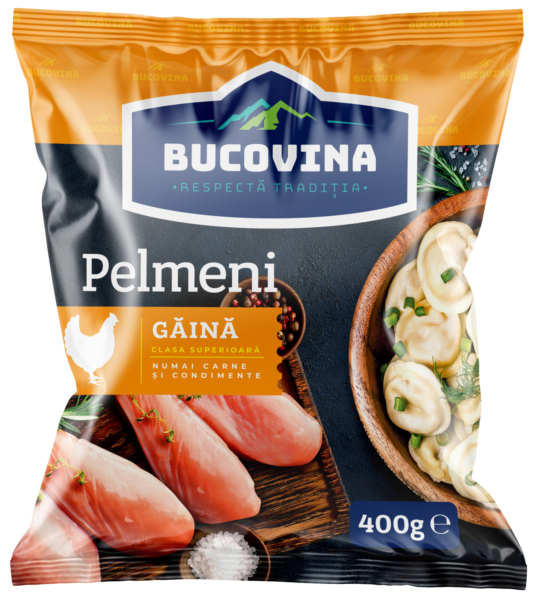 BUCOVINA Pelmeni cu carne de găină 400 g
