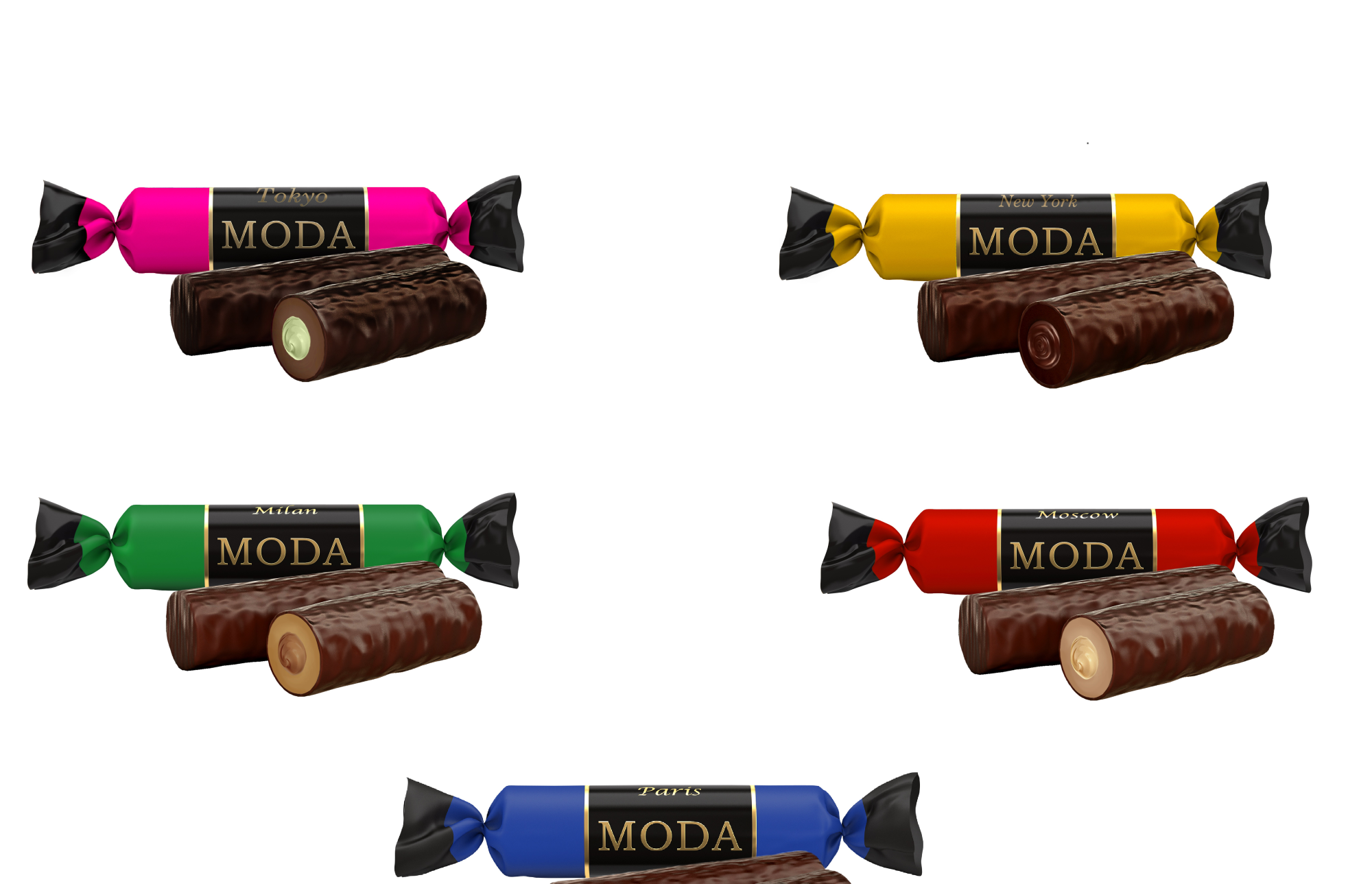 Сладкий Орешек Bomboane de ciocolată "Moda" Asorti 1 kg