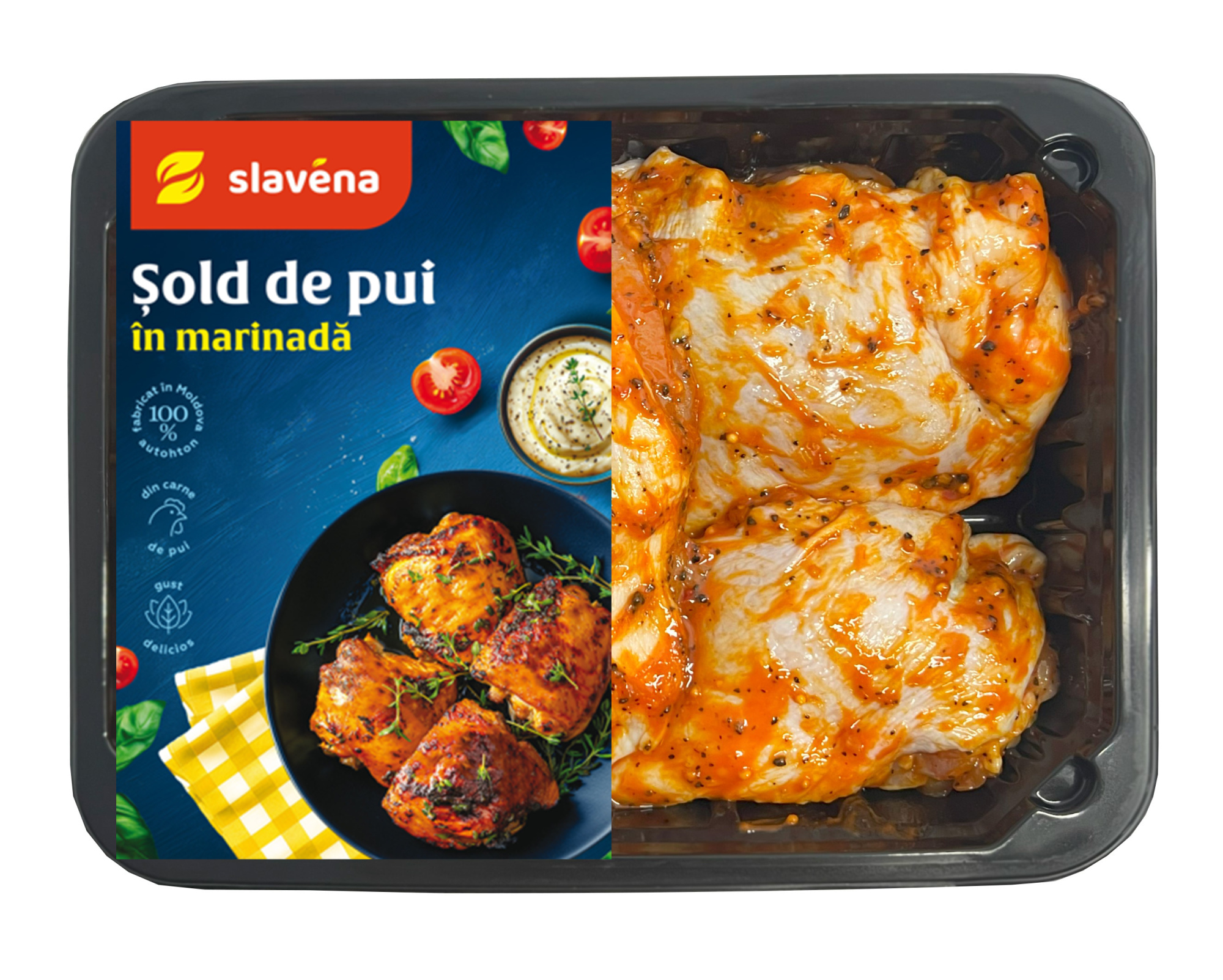 Șold de pui fără spate în marinadă (congelat) 1 kg