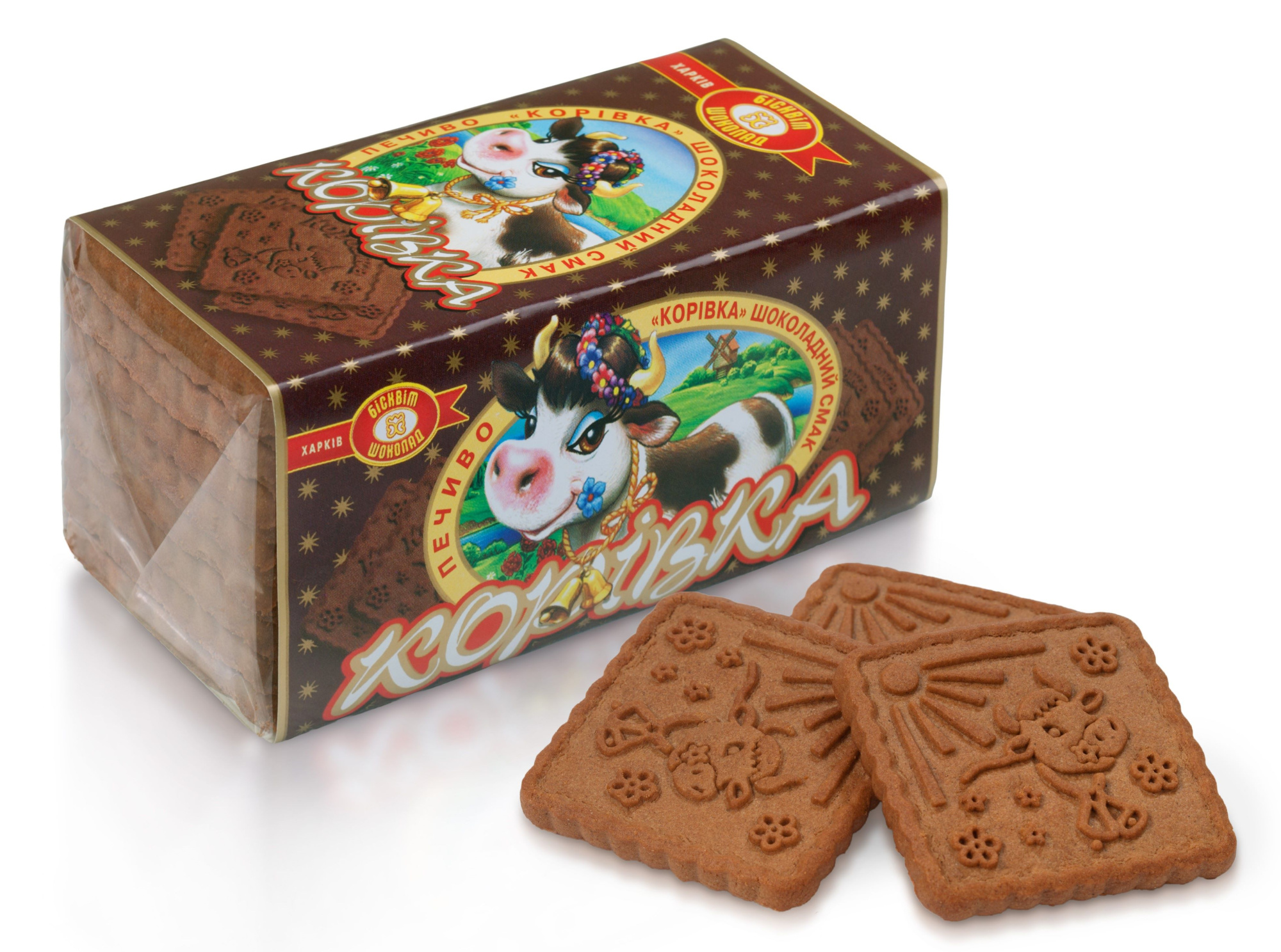 BISCUIT CHOCOLATE Biscuiți "Korovka" cu gust de ciocolată 180 g