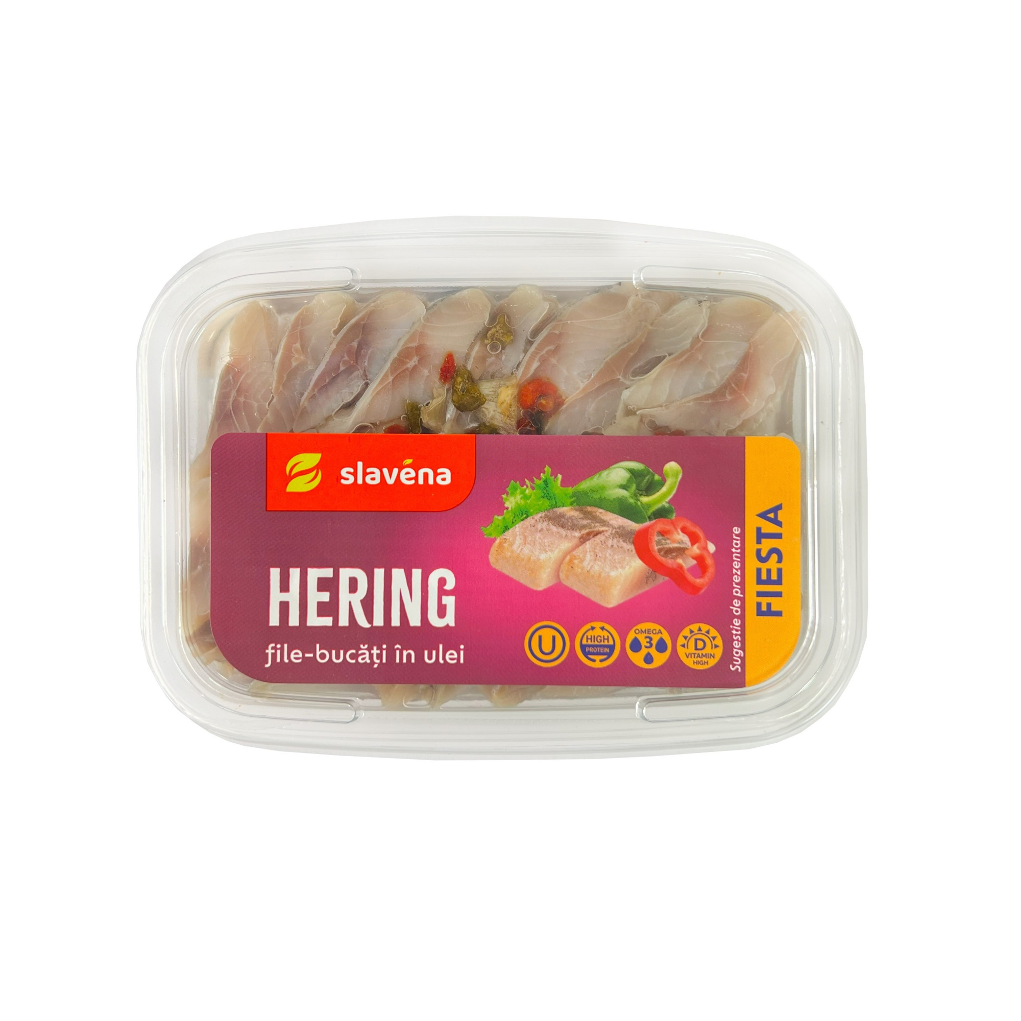 Hering de atlantic file bucăți în ulei Fiesta 350g