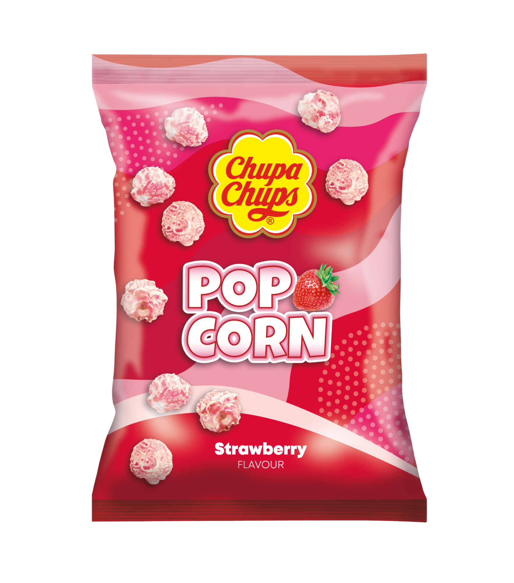 CHUPA CHUPS Pop-corn cu gust de căpșună 90 g