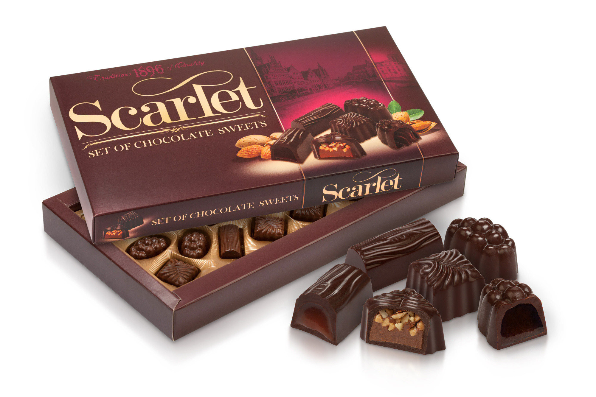 BISCUIT CHOCOLATE Bomboane de ciocolată "Scarlet" 220 g