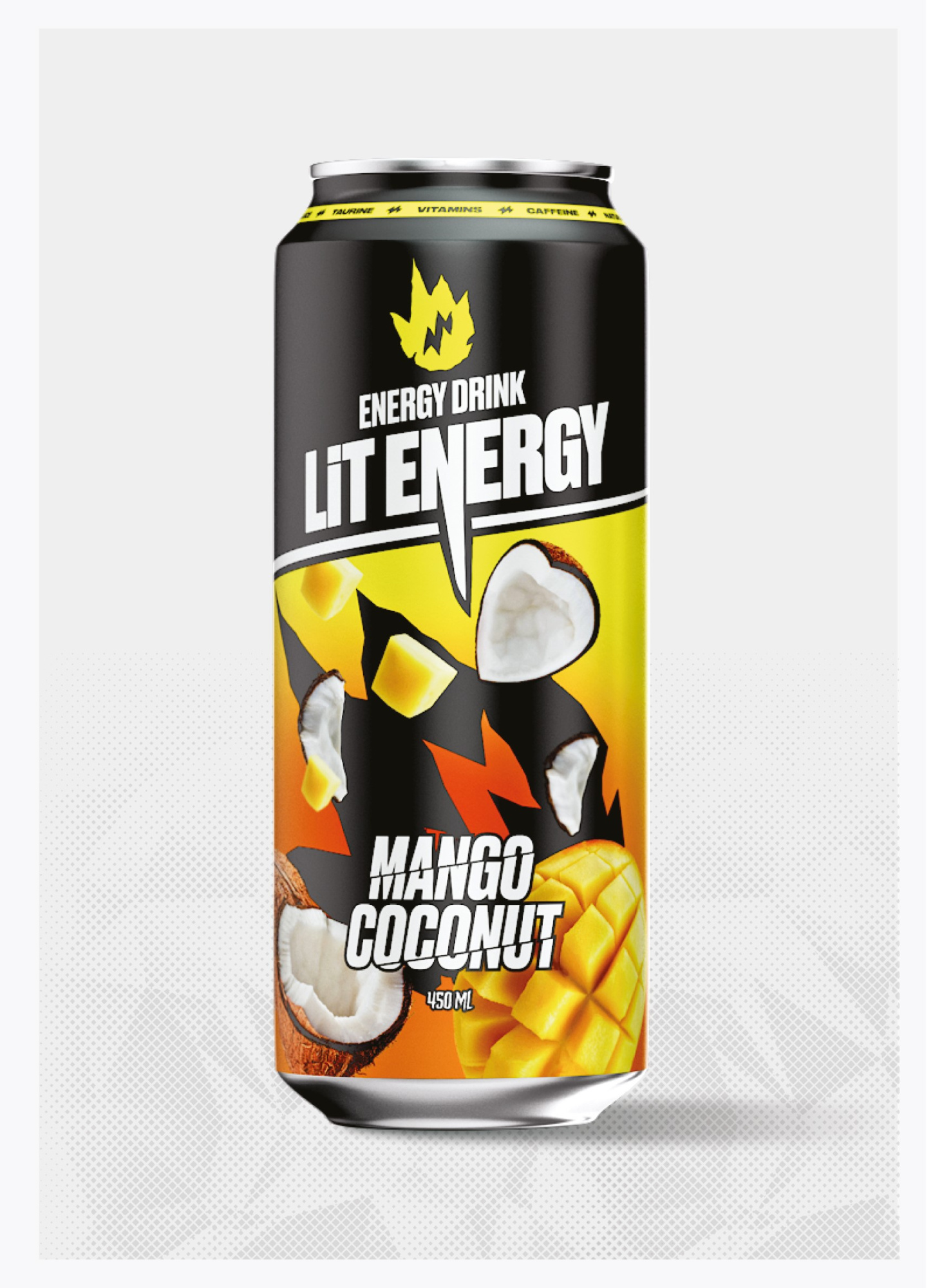 LIT ENERGY Băutură energizantă Mango - Cocos 450 ml