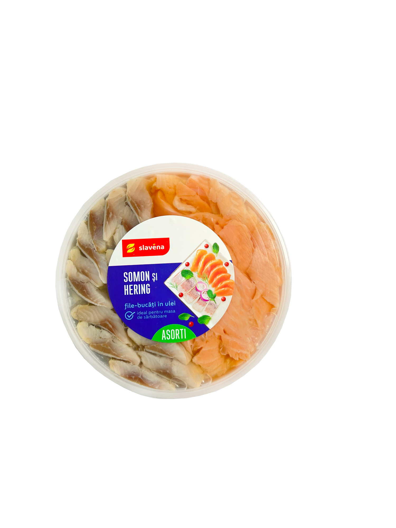 Asorti din somon și hering în ulei 300 g
