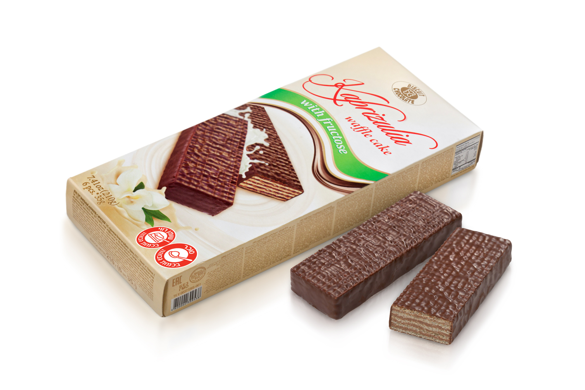 BISCUIT CHOCOLATE Tort de vafe "Kaprizulea" cu fructoză 210 g