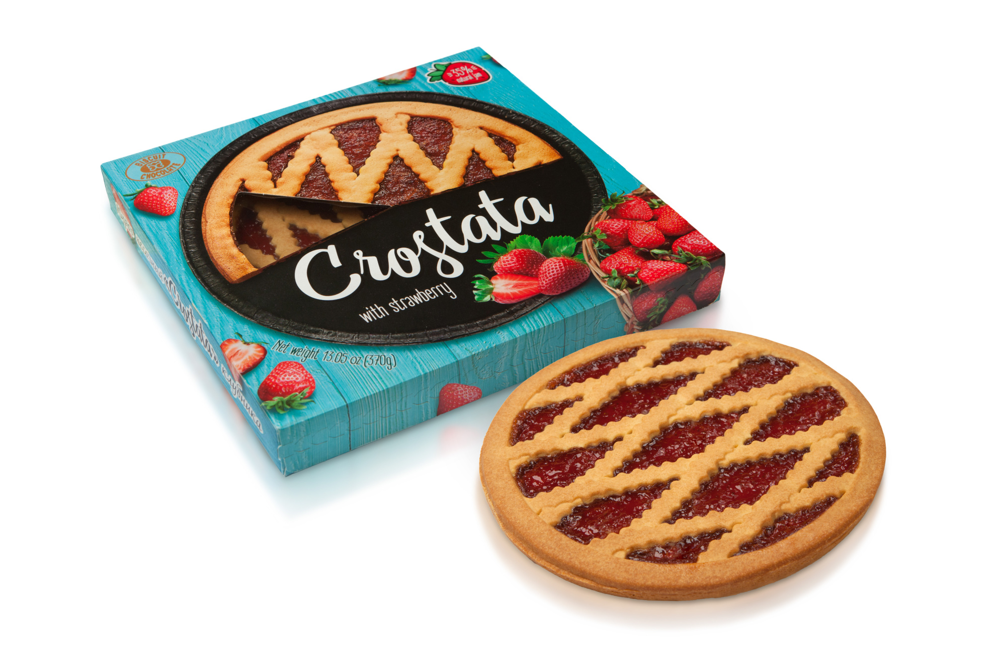 BISCUIT CHOCOLATE Tartă "CROSTATA" căpșuni 370 g