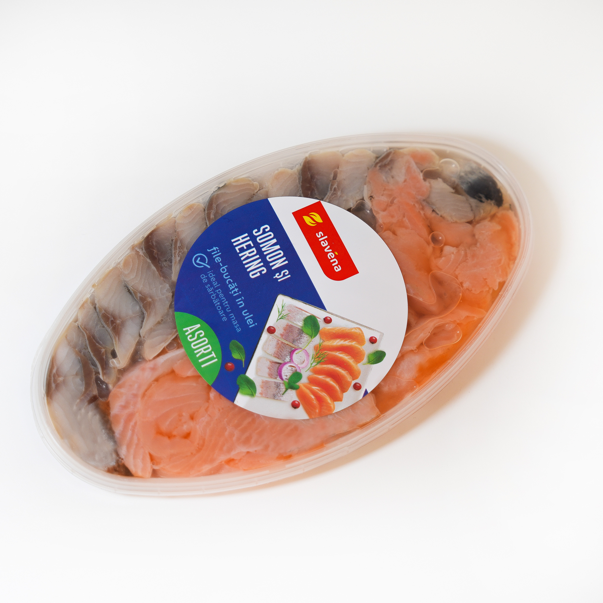 Asorti din somon și hering în ulei 250 g