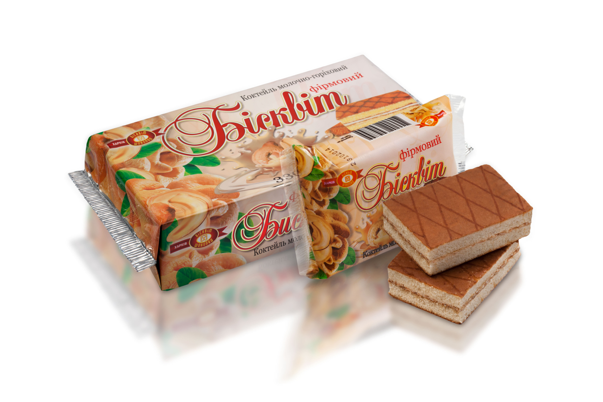 BISCUIT CHOCOLATE Pandișpan "Cu cremă și nuci" 330 g