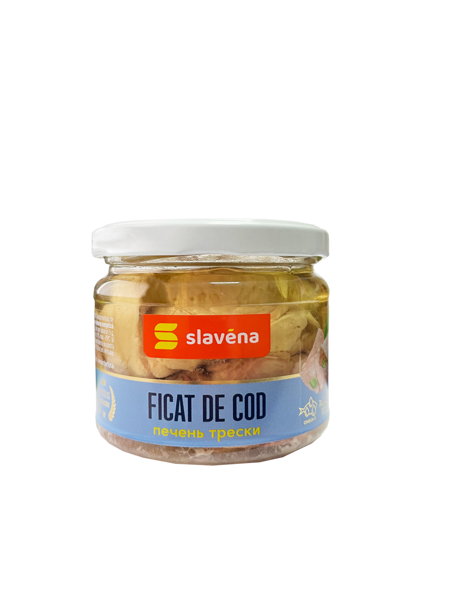 SLAVENA Ficat de cod in borcan de sticla 250 g