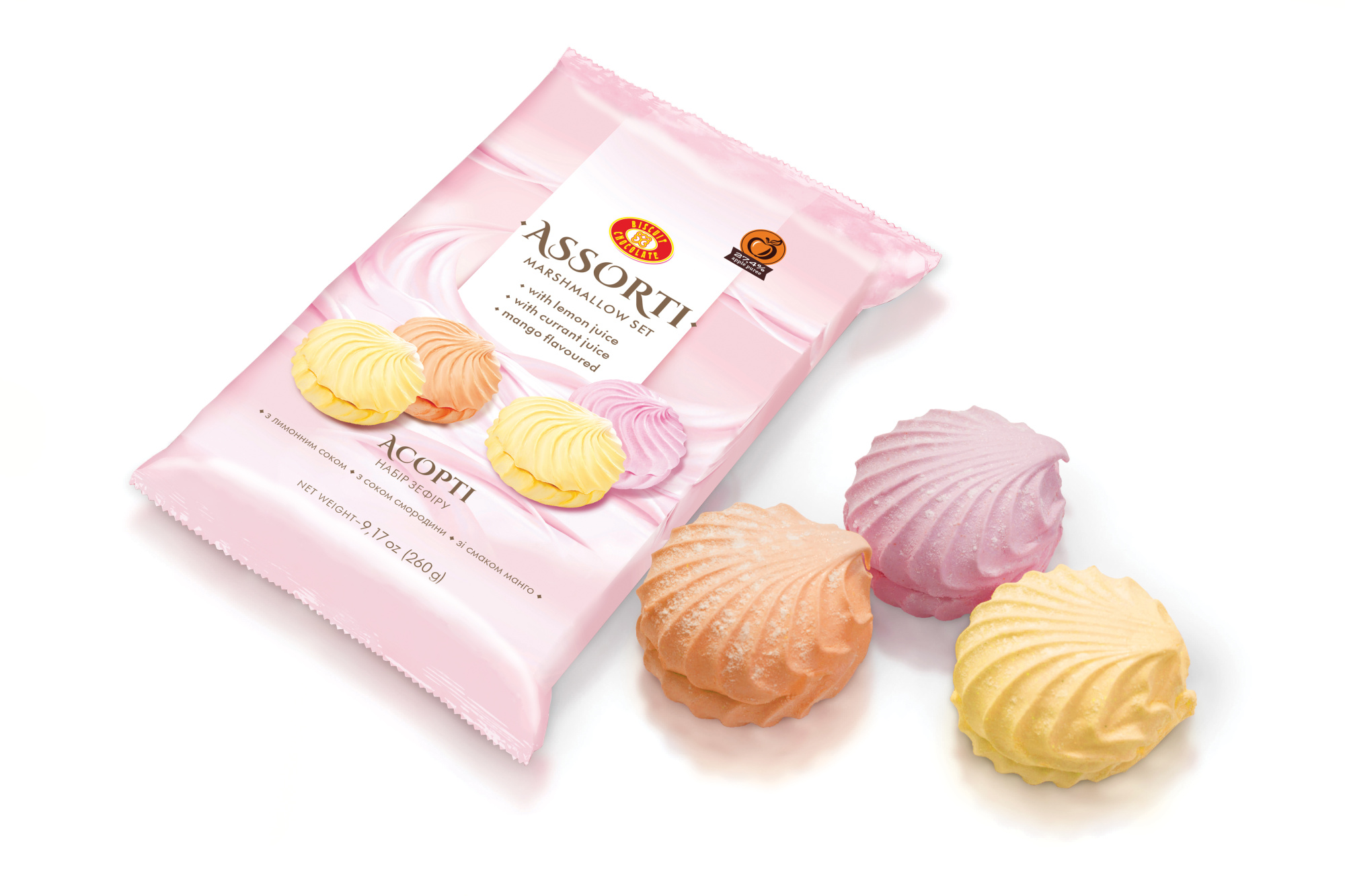 BISCUIT CHOCOLATE Zefir "Asorti" 260 g
