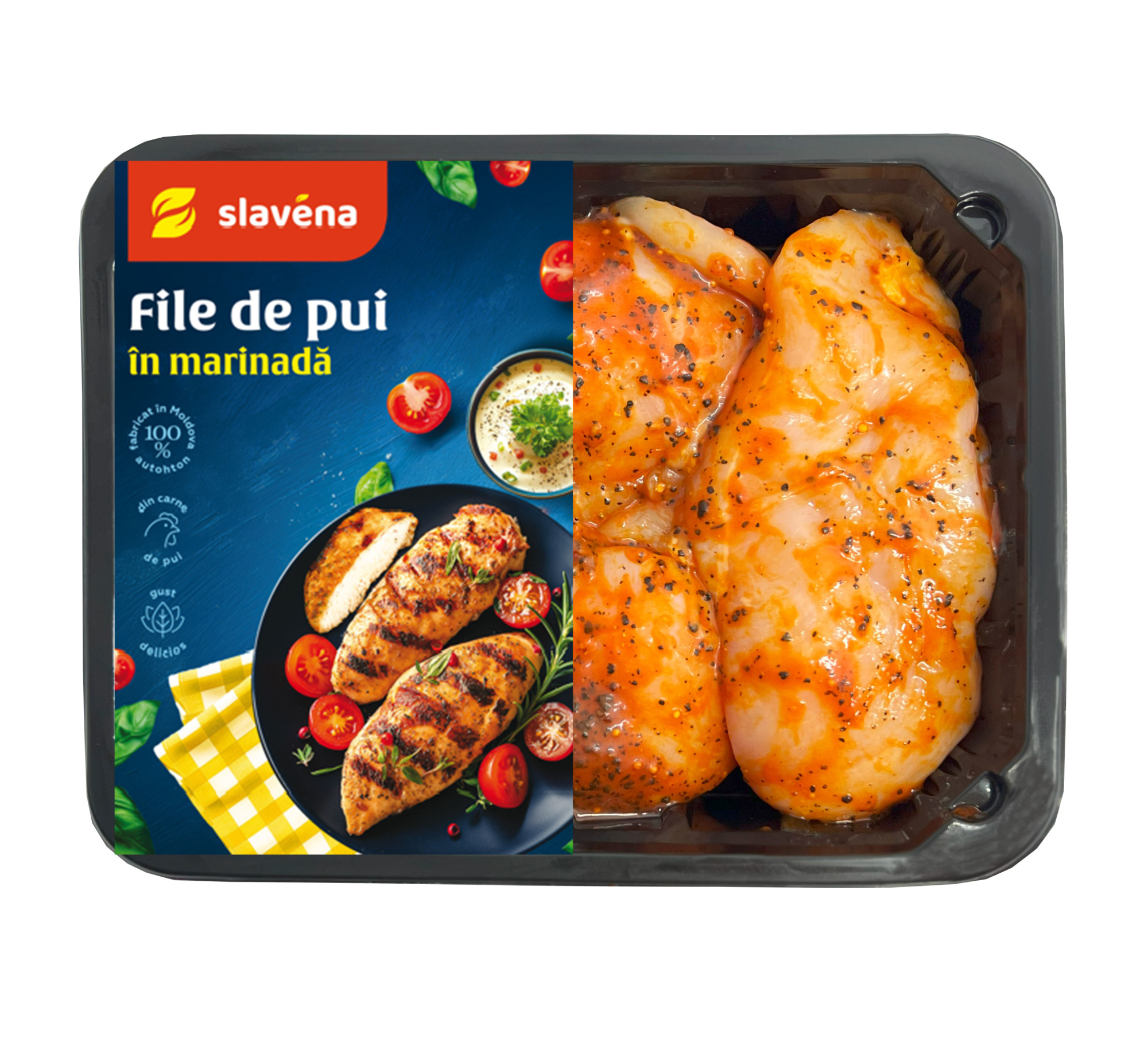 File de pui în marinadă jumatăți (congelat) 1 kg