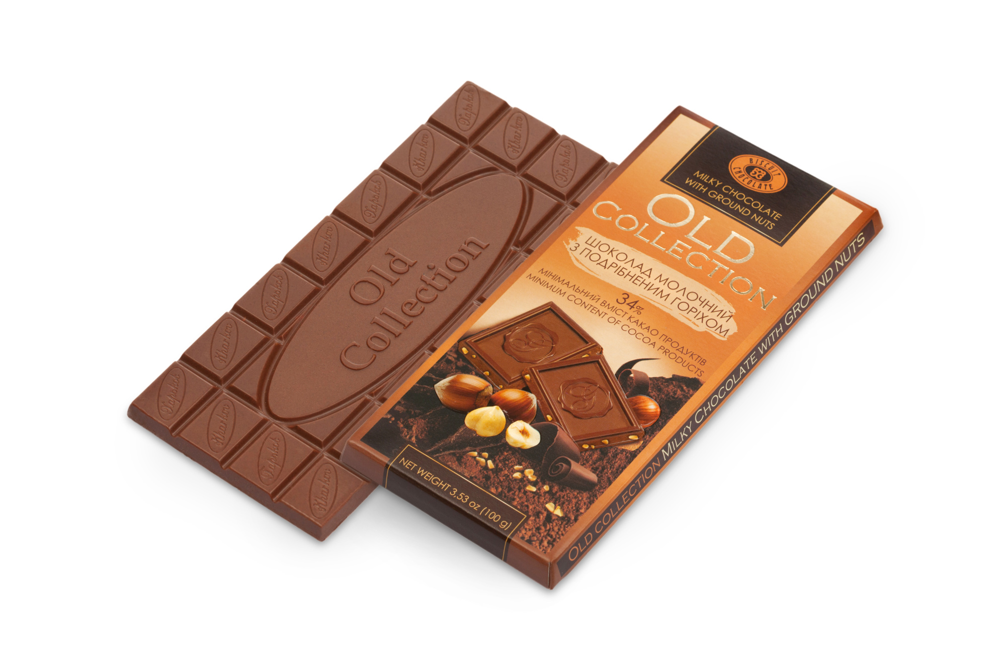 BISCUIT CHOCOLATE Ciocolată cu lapte Old Collection cu nuci măcinate 100 g