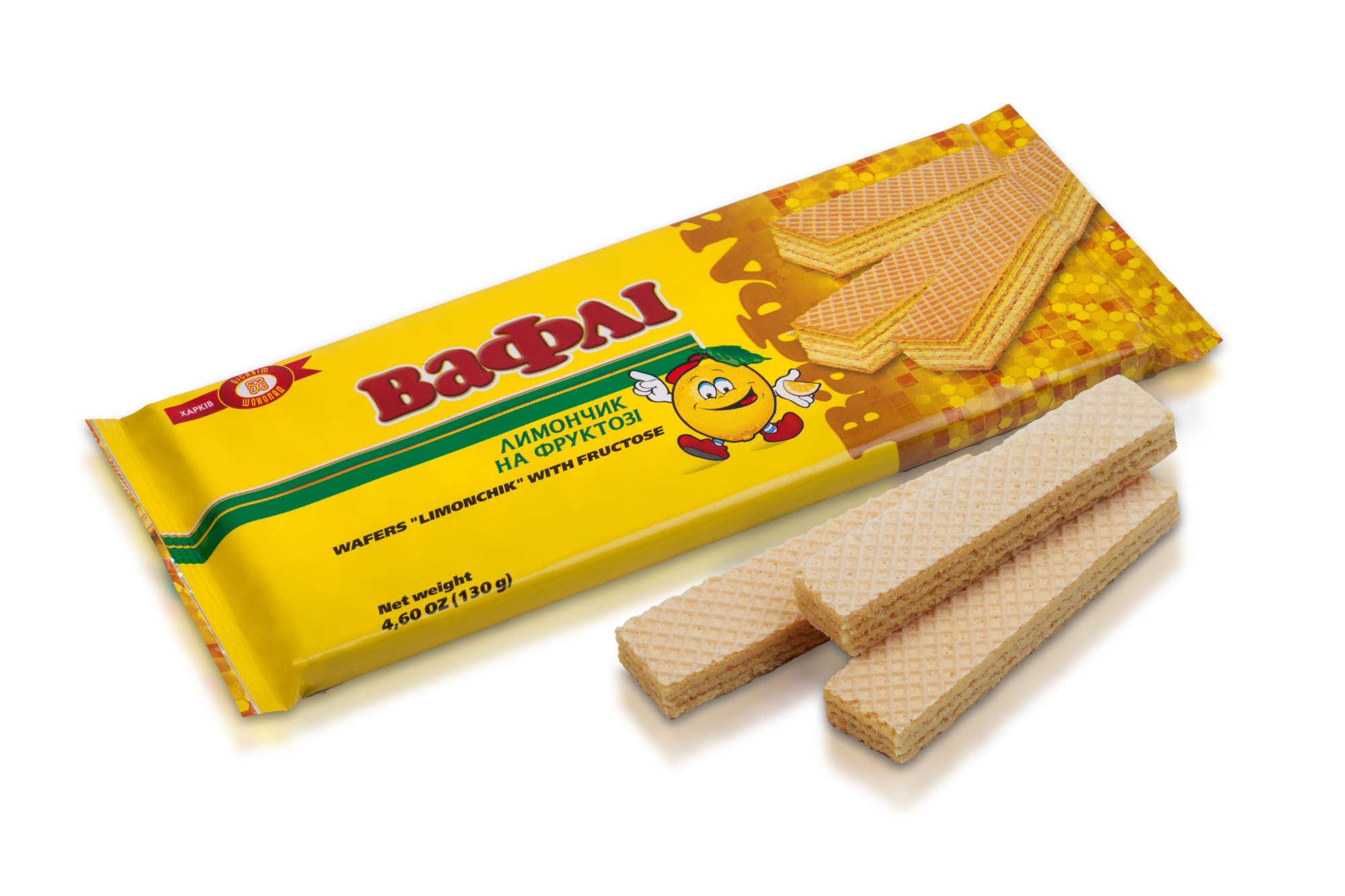 BISCUIT CHOCOLATE Napolitane "Limoncik" cu fructoză 130 g