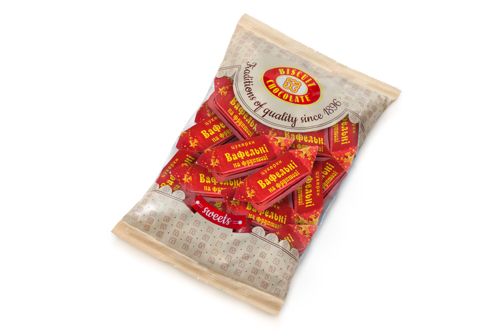 BISCUIT CHOCOLATE Bomboane "De napolitane cu fructoză" 200 g