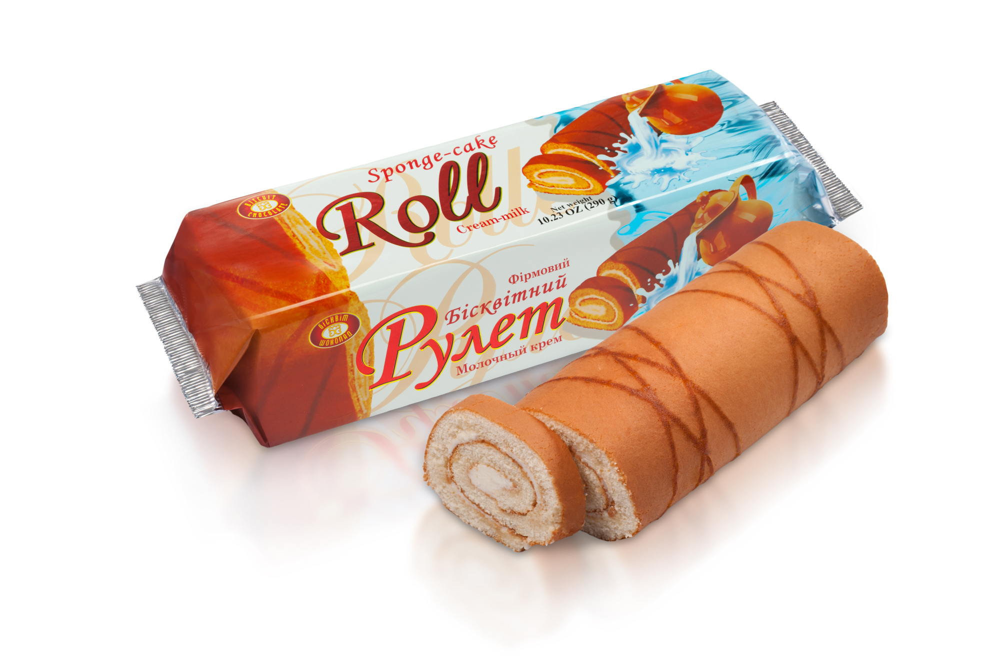 BISCUIT CHOCOLATE Ruladă "Roll" cremă de lapte 290 g